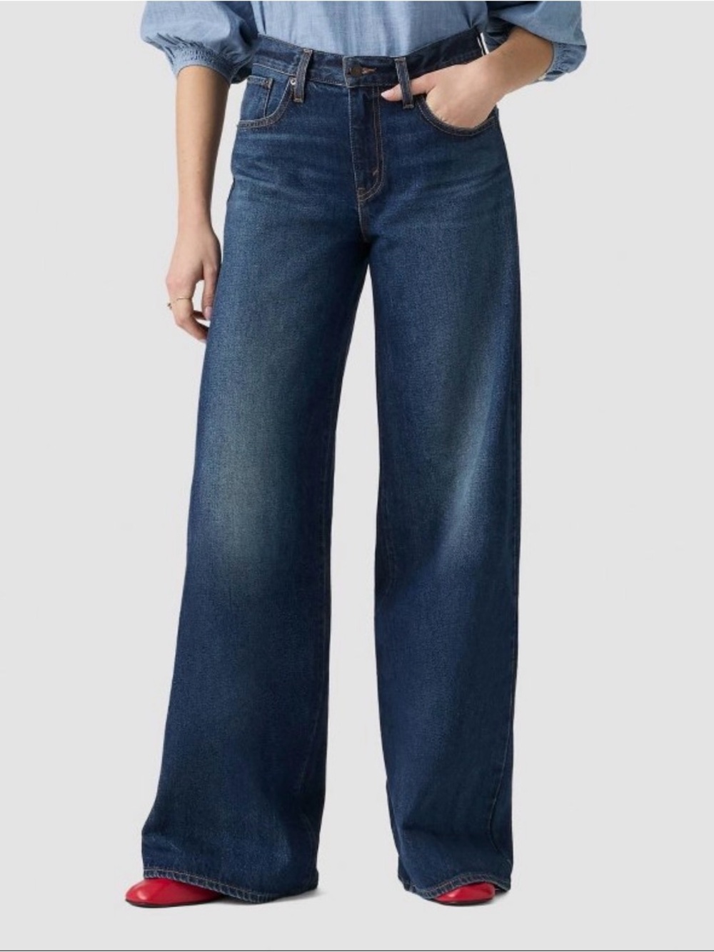 Levi's Wide-Leg High-Rise Jeans - Dark Blue